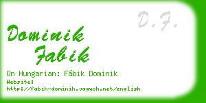 dominik fabik business card