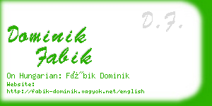 dominik fabik business card